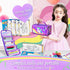 56 Set 4-6-8 4-8 PCS Washable Scented Markers with Glitter Pencil Case, Mermaid Unicorn Arts and Crafts for kids Kids