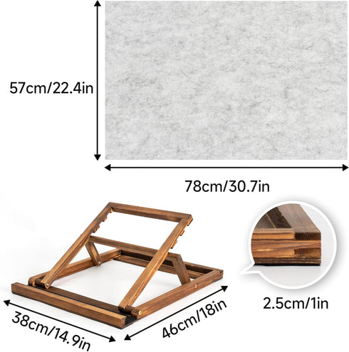 3 1000 Tektalk Foldable Jigsaw Puzzle Board with Angle Adjustable Bracket/Stand, Lightweight Portable Puzzle Mat