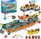 City Fishing Boat Wharf Building Set - Floatable Sea Fishing Ship Building
