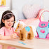 by Battat Beige Horse with Blue Stripes, 10 inches, Pink Pony Bag (ST8274Z)