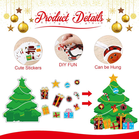 24 3-12 Funrous Pcs Christmas Crafts Kits for Kids Xmas DIY Hanging Ornaments for Christmas Trees Make Your Own Crafts