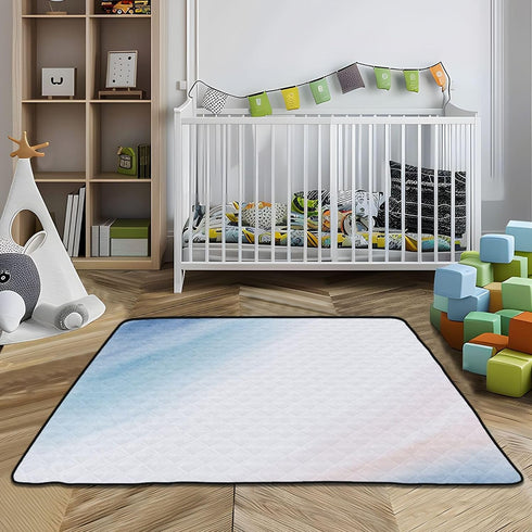 Caihoyu 50'' 50'' Watercolor Wash Writing Board Pattern Cute Foldable Baby Playmat for Indoor Outdoor Washable Activity