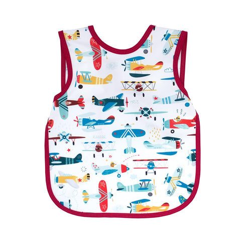6m-3T BapronBaby Retro Airplanes Bapron - No Neck Tie Safer Bib for Baby & Toddler - Soft Waterproof Stain Resistant