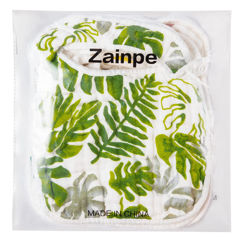 Zainpe 6Pcs Baby Bibs in Lemon Flamingo Leaf Pineapple, Soft Muslin Cotton, Adjustable, Machine Washable Burp Cloths