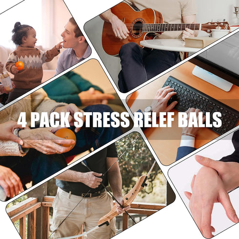 KDG Motivational Stress Balls (4 Pack) - Stress Relief Ball with Quotes to Relieve Anxiety and Manage Anger