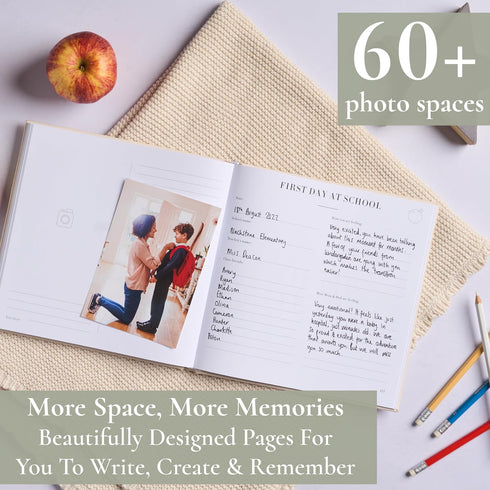 Baby Memory Book - Baby Photo Albums, Scrapbook & Record Book, Journal Gift for Newborn Baby Boy & Girl (Cream Fabric)