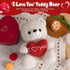 I Love You Teddy Bear for Girlfriend, Cute Stuffed Animals Plush Toys, 12 Inch Brown Bear for Mother's Day