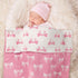 30 40 Inch SmoothNovelty Pink Bow Baby Throw Blanket Cute Dual Side Microfiber Newborn Girl Swaddle Blanket x Coquette