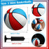 8 Pack 7 Inch Mini Rubber Basketballs Set with Air Pump, Junior Size 3 for Indoor Outdoor Games