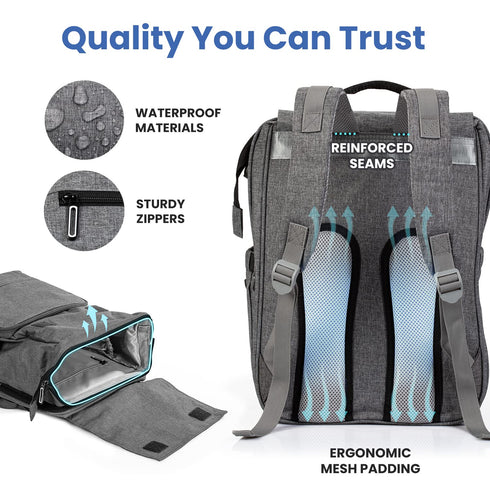 PILLANI Kids Travel Tray & Diaper Bag Bundle - Perfect for Family Trips