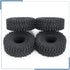 4PCS RC Soft Rubber 1.0 Tires, 64MM Foam Insert for 1/18 TRX4M Upgrades, 1/24 SCX24