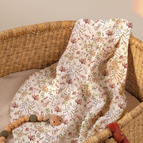 lulumoon Muslin Bassinet Sheets for Girls: Skin-Friendly Floral Bedside Bassinet Sheets for Baby - Fitted for Bedside
