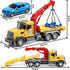 NIPLOOOW 3 4 5 6 7 Kids Toys for Years Old Boys, Tow Truck Toy,Friction Powered Transport Truck Crane Vehicle Toy