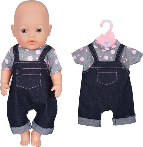 ebuddy 6 Sets Doll Clothes Outfits - for 43cm New Born Baby Dolls, 15inch Baby Dolls, American 18 inch Girl Doll