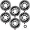 6 Pcs Large 30 Inch Race Car Wheel Balloons for Birthday Party Race Car Theme Decorations