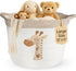 Giraffe Storage Basket for Nursery Large 15x11 Cotton Rope Bin with Soft