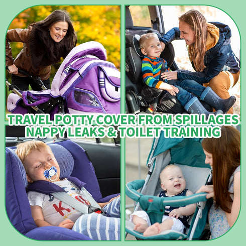 HunnmingRe 2 Pack Summer Dinosaur Car Seat Protector for Potty Training Waterproof Piddle Pad Cover from Spillages