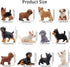 12PCS Realistic Dog Figurines, Hand Painted Tiny Puppy Animals Toy, Dog Cake Topper Gift for Kids & Toddlers