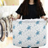 visesunny Collapsible Large Capacity Basket - Turtle Sea Star Shell Storage Hamper with Durable Cotton Handles