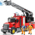 i diy Fire Truck Toy with Sound & Light - 2pcs Firefighter & Water