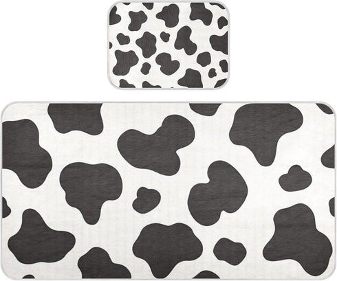 EtherSpher Cow Print Black White Cooling Baby Mattress pad Protector 28" x 52"