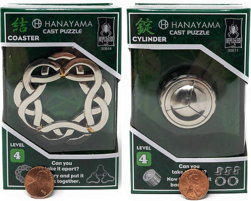Ittoir MARCOPOLO Hanayama Multipack Puzzles (Cylinder & Coaster) - 2 PK Value Buy