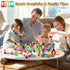 64PCS Paaxido Magnetic Building Blocks - Montessori Sensory Toys with Stronger Magnets, STEM Learning Toys for Kids