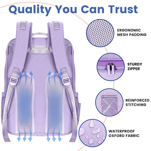 Backpack 16 Backpack Baby Shower Gifts for Mom - Diaper Bag - Organizer Pockets Baby Diaper Bag w/ Insulated Bottle