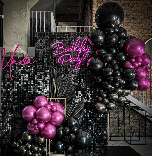 KALOR Black Balloons, 100 Pcs 5 Inch Mini Matte Latex Balloons for Birthday, Wedding Party, Baby Shower