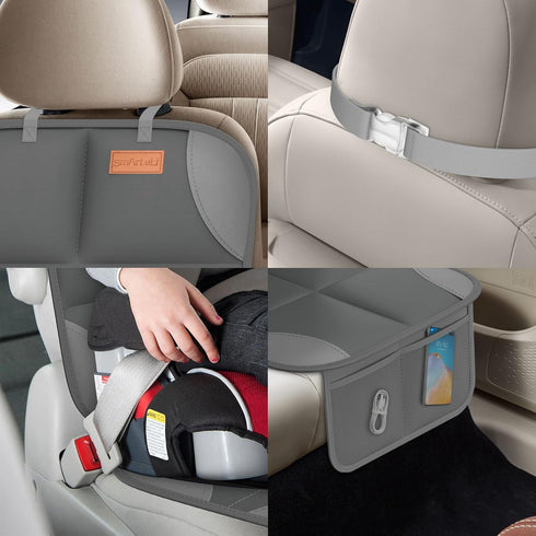 600D SMART ELF Car Seat Protector for Child Car Seat - Waterproof Fabric Baby Seat Protectors for Non-Slip Backing Mesh
