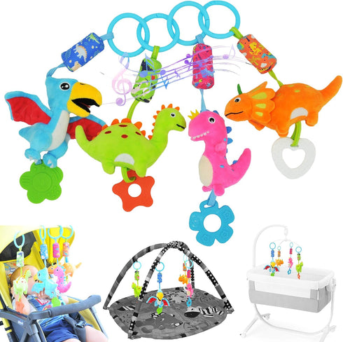 Baby Toys for 0-12 Months - Soft Rattle Wind Chime Car Seat Crib Stroller Hanging Toys for Boys and Girls