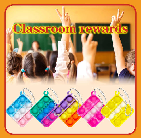 DOPWQAA 200 Pcs Mini Pop Bubble Fidget Toys for Party Favors, Pop Toy Bulk for Party Favor, Classroom Student Prizes