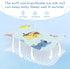 WDdZzyy 28" 52" Cartoon Animal Light Blue Cooling Baby Bed Mattress x Washable Mattress pad Cover for Kids, Adult