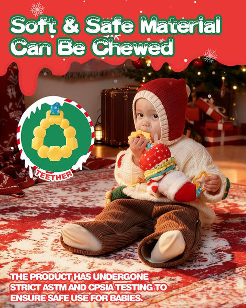 6-12-18-36 Tummy Jollybaby Car Seat Stroller Crib Hanging Toy for Baby Months, My Baby First Christmas Santa Claus