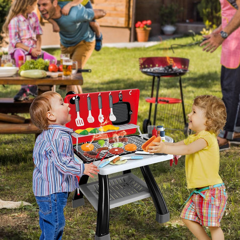 35pcs Set, Set, Set, Playset Set, Playset Kitchen Toy Toy BBQ Grill Cooking Toy Little Chef Play, Kids Grill