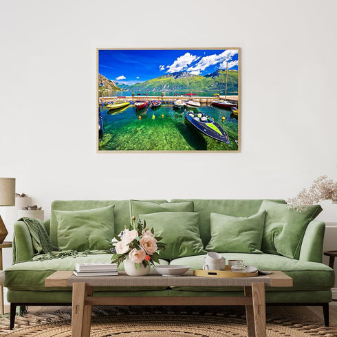 Jigsaw Puzzles for Adults - 1000 Piece Puzzle of Lake Garda Famous Scenery