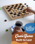 WE Games Wooden Checkers Pieces Only (1.06 inch), 24 Brown and Natural Stained with Storage Bag