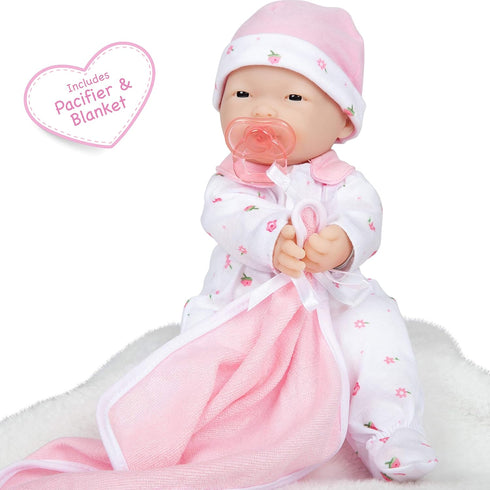 11" JC Toys Berenguer Asian La Baby Doll,Pink Asian
