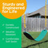 Set Swingset 2 Pack Jungle Gym Kingdom Swing for Outdoor Swing - Swing Seat Replacement Kit with Heavy Duty Chains