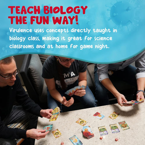 Virulence: an Virus-Themed Card Game | Biology Board Game for Kids, Teens, Adults, and Teachers | Fun & Engaging