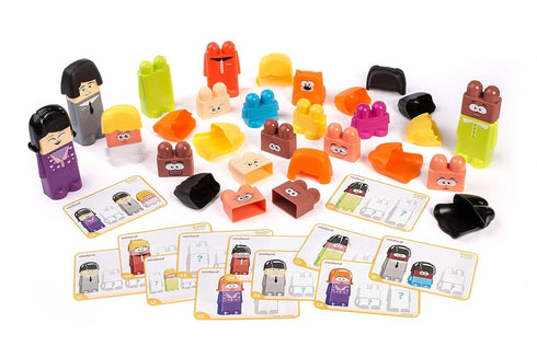 Miniland Family Diversity Blocks Game - 3-6 Years, 1-6 Players, Empathy, Cultural and Racial Inclusion, Build Self