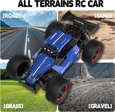 1/16 20 2WD 6-12 Scale Remote Control Monster Truck, + km/h Outdoor Off Road Hobby RC Truck With LED light
