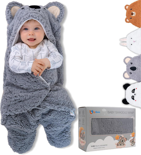 BYDOOO BD Baby Swaddle Blanket Koala 0-6 Months Cute Organic Ultra Soft