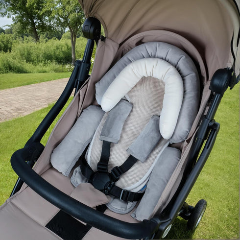 COOLBEBE 3-in-1 Set Upgraded Babybody Support & Strap Covers for Newborn Infant - Extra Soft Car Seat Insert Cushion