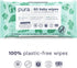 99% 3 60 pack (180 Pura Natural Sensitive Baby Wipes, Water, Unscented & Hypoallergenic, Suitable for Sensitive