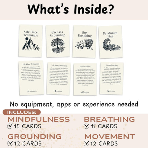 Raptor Studio, LLC Reset Somatic Therapy Cards with Exercises to Your Nervous System, Relieve Anxiety, Soothe Stress