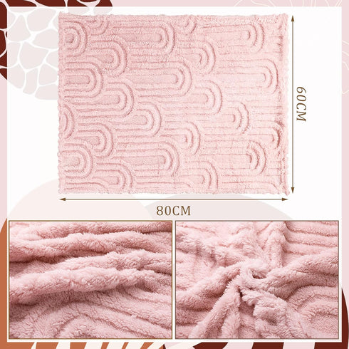 Wiwiqing 8 3D 32" 24" Pcs Boho Baby Blanket for Girls Boys Fluffy Toddler Blanket Soft Warm Newborn Toddler Receiving