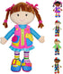 June Garden 15.5" Dressy Friends Belle, Educational Stuffed Plush Doll for Kids and Toddlers 2 Years and Up, Montessori