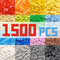 1500 Piece Building Bricks, Bulk Classic Building Blocks Basic Box, Compatible with Major Brands, 12 Colors