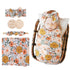 AQOKKA Newborn Receiving Blanket with Bow Hat Headband Wooden Card Set Newborns